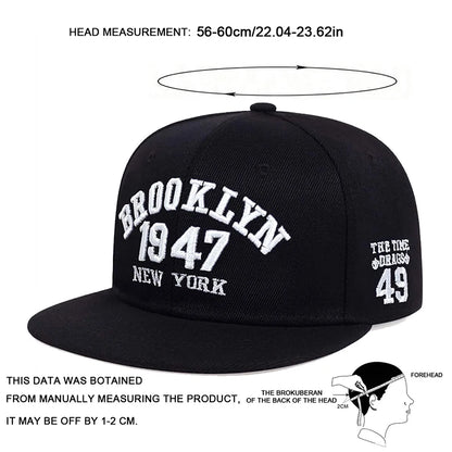 Unisex Brooklyn Embroidery Hip-hop Hats Spring Autumn
