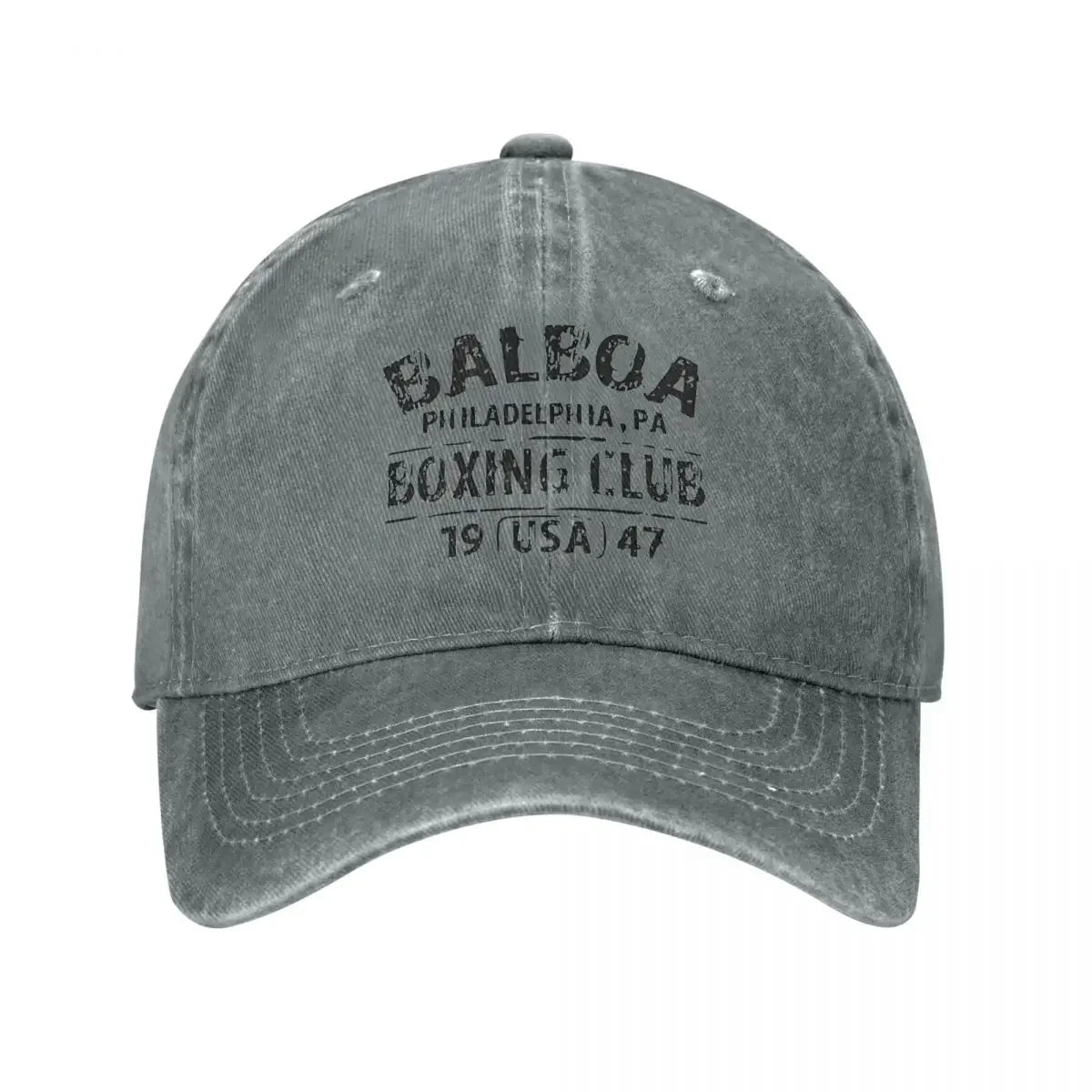 Vintage Balboa Boxing Club Movie Philly Baseball Cap Men Women Distressed Denim