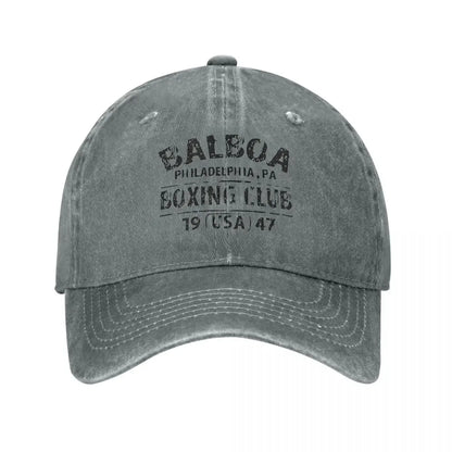 Vintage Balboa Boxing Club Movie Philly Baseball Cap Men Women Distressed Denim