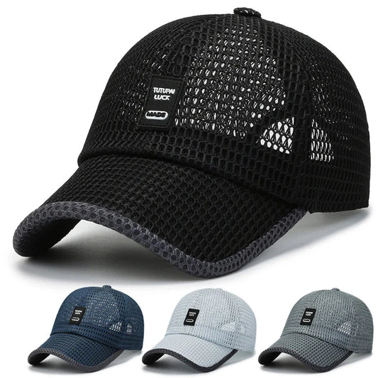 Men's Mesh Baseball Cap Breathable Summer Caps Dad Hat