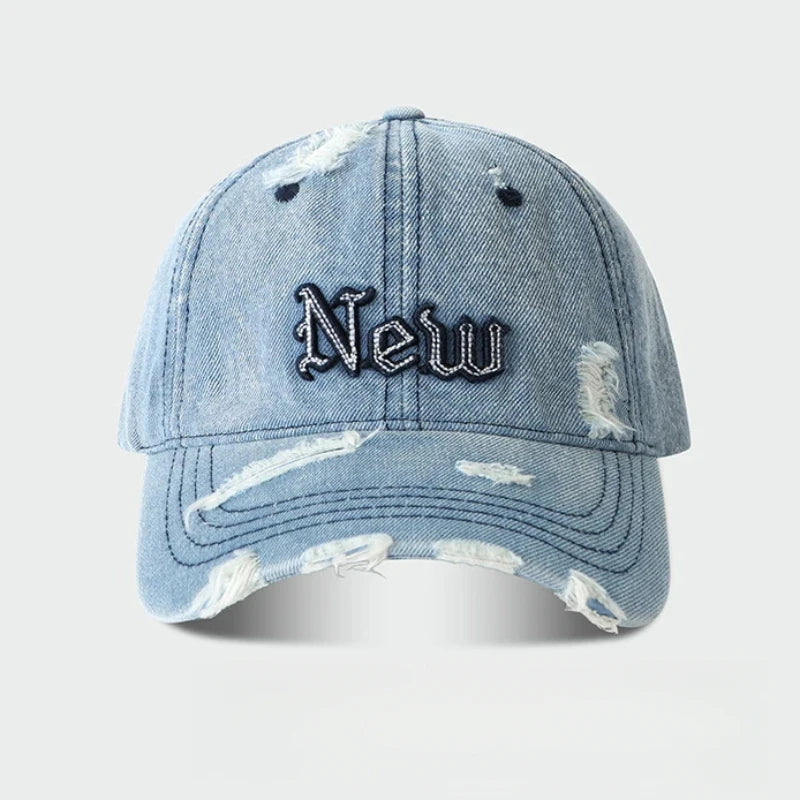 Korean Style Letter Embroidered Baseball Cap