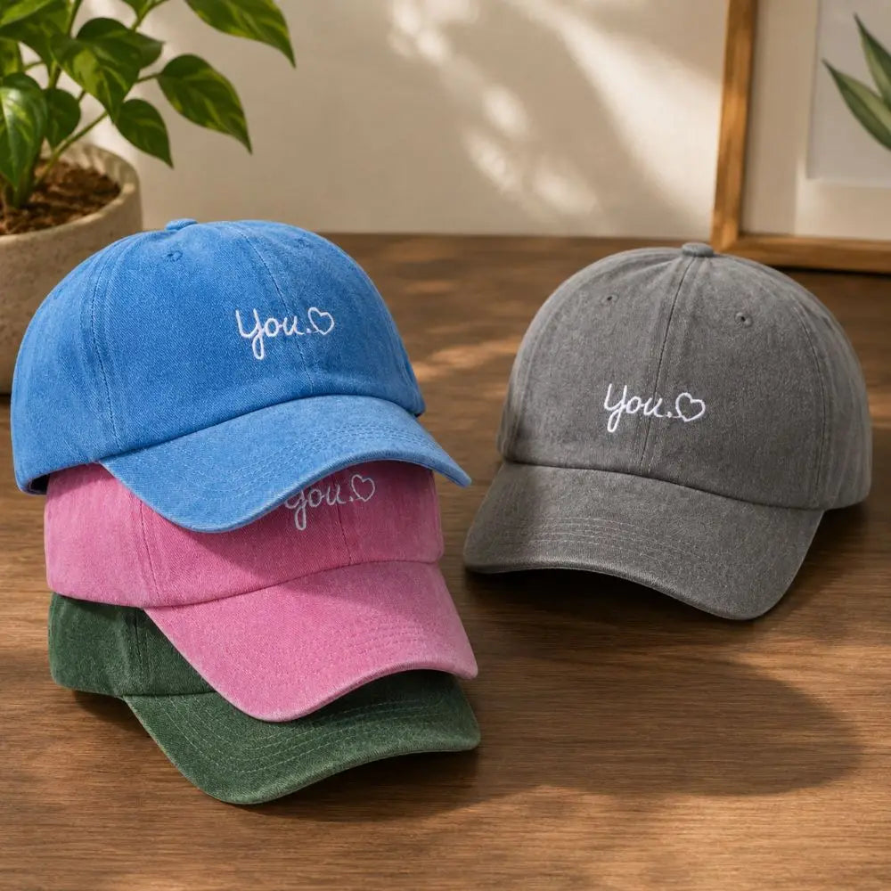 Classic Adjustable Baseball Caps Washed Peaked Brim Peaked Cap