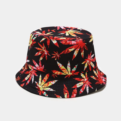 Fashion Plant Printing Pattern Fisherman Hat Spring and Summer