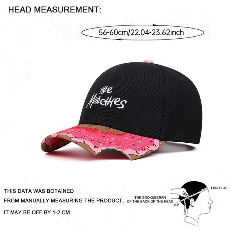 Creative Baseball Hat The Small Letter Donut Embroidery Daily Leisure