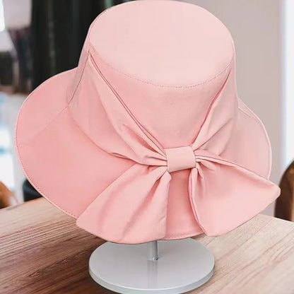 Panama Women's Spring/Summer Bow Knot Fisherman's Basin Water Bucket