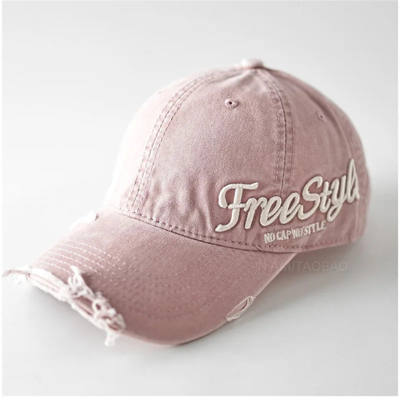 Vintage Washed Cotton Denim Unisex Baseball Cap