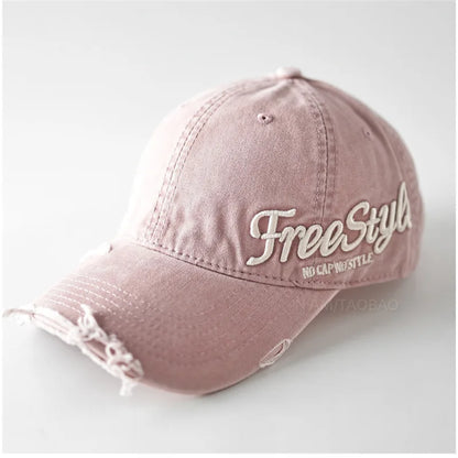 Vintage Washed Cotton Denim Unisex Baseball Cap