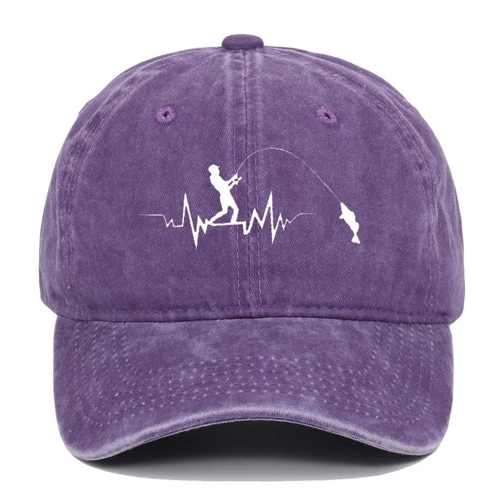 Fashion Fishing Pattern Design Embroidery Baseball Cap