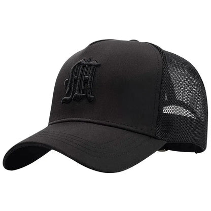 Hat Men's Summer Thin High Top Baseball Cap Tide Big Head Fence Mesh Breathable Cap
