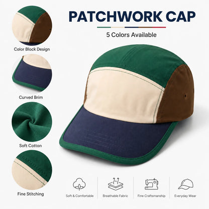 Unisex Plain Patchwork Baseball Caps For Men Women