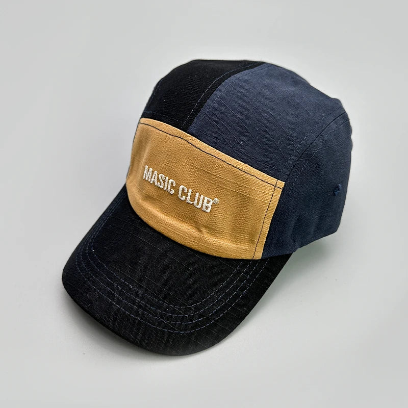 American Color Block Letter Retro Baseball Hats New Men Woman