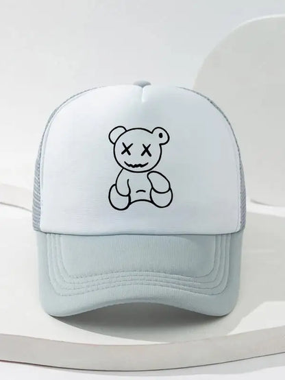 Unisex XX Little Bear Embroidery Hip-hop Hats Spring Autumn