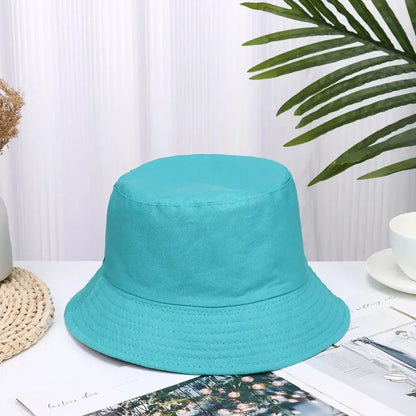 Foldable Bucket Hat Unisex Women Outdoor Sunscreen Hat Pure Color Fishing Hunting Cap