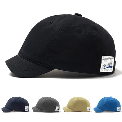 Casual Short Brim Baseball Cap Adjustable Cotton Sunscreen Hat