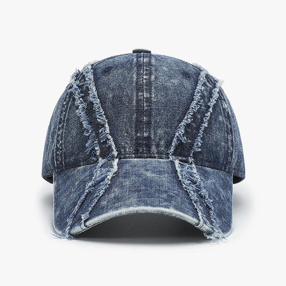 Vintage Hats Hairy Denim Baseball Cap, Washed Black Caps