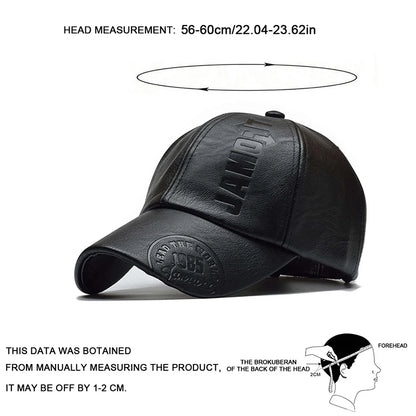 Unisex 1985 Letter Imprinting Leather Baseball Caps Spring and Autumn