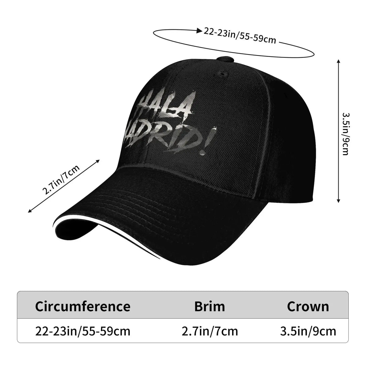Hala Madrid Print Baseball Cap