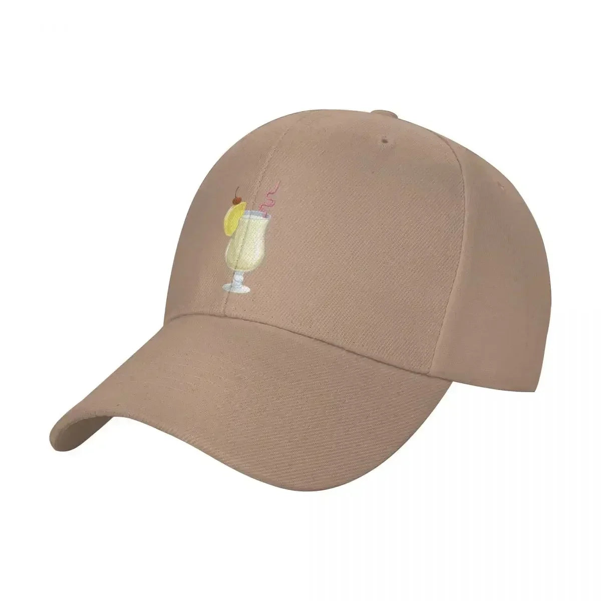 Pina Colada Cocktail Glass Baseball Cap