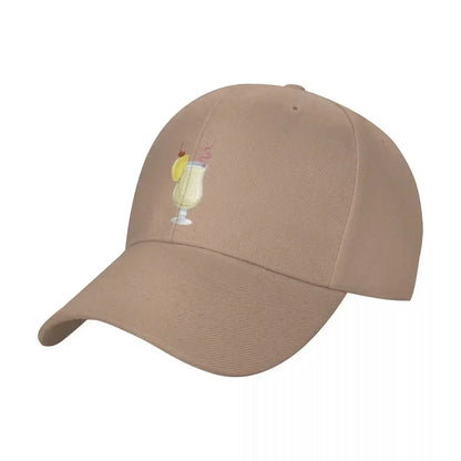 Pina Colada Cocktail Glass Baseball Cap