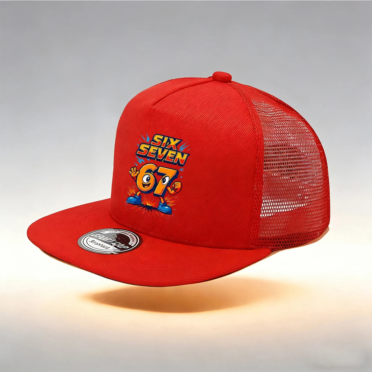 1/2PC Flat Brim Mesh Snapback Hat