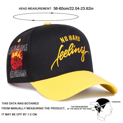 Unisex No Hard Embroidery Side Rose Baseball Caps Spring Autumn