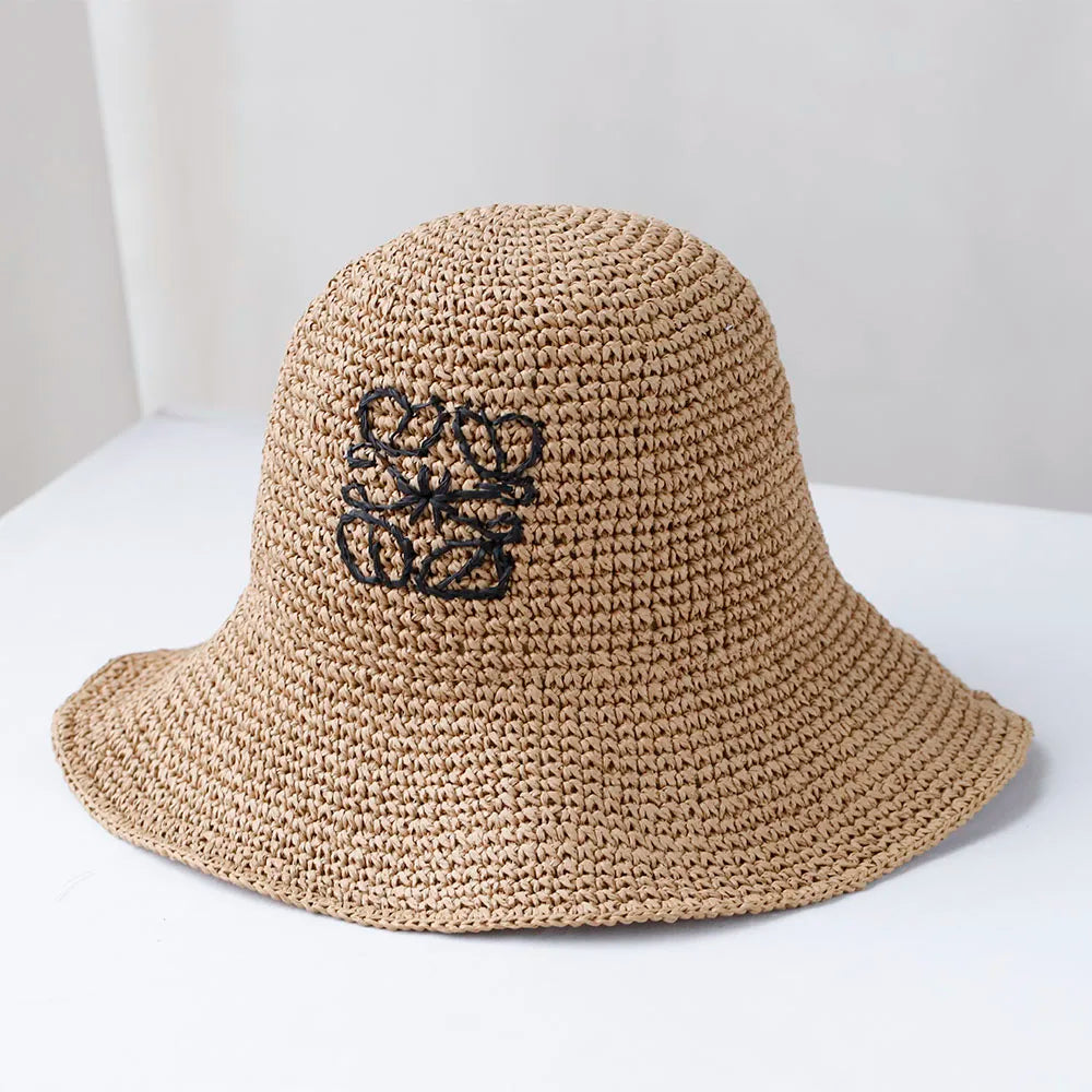 2025 Y2k Beach Korean Straw Hat Summer Women Visor Bucket Hat Fisherman Hat