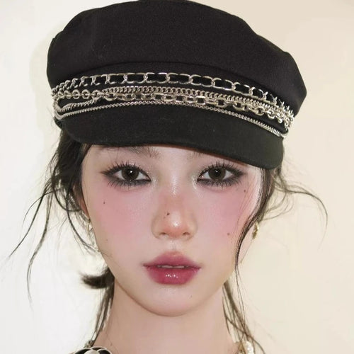 Stylish Navy Sun Hat Casual Military Hats