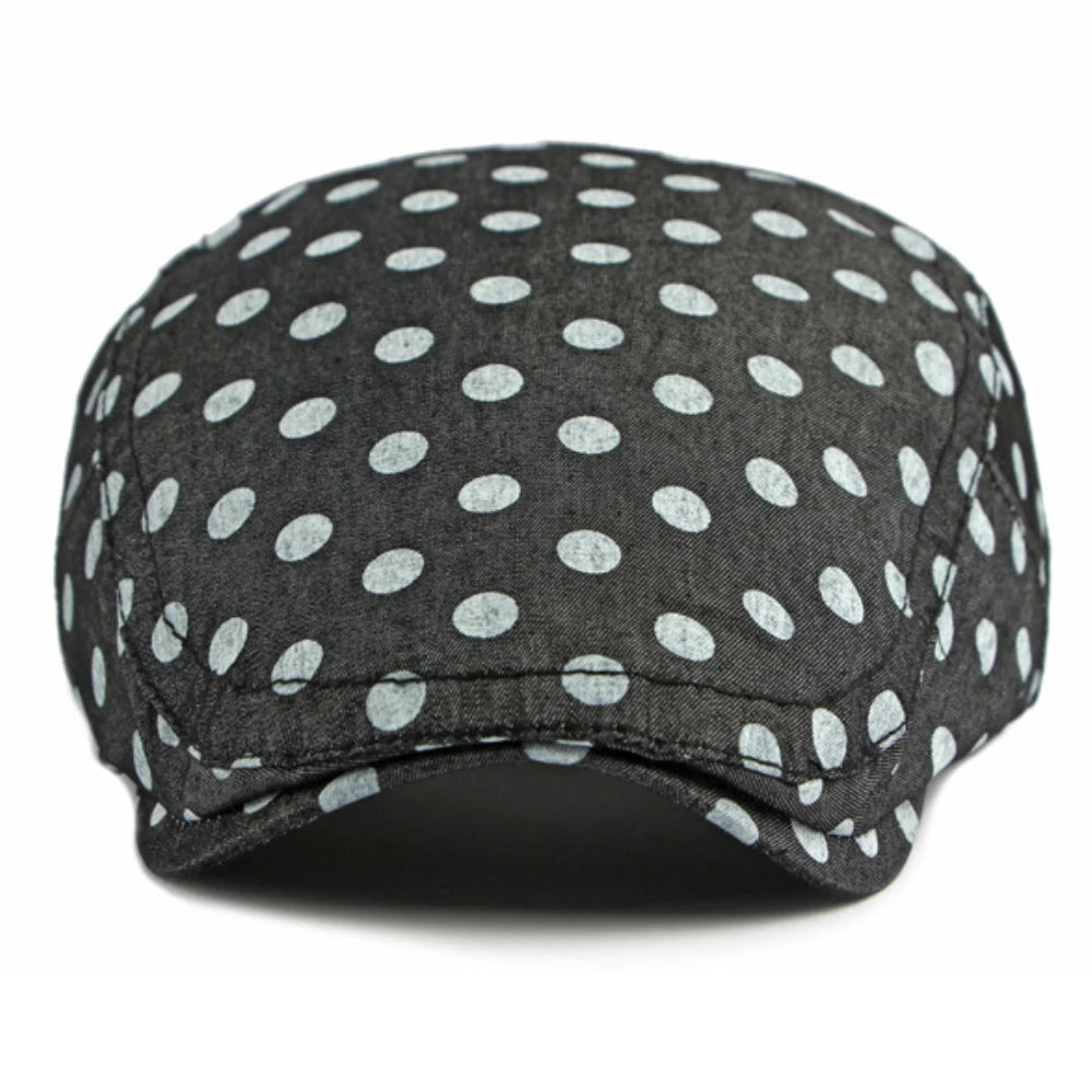 Men Women Retro Artist Painter Dots Beret Hat