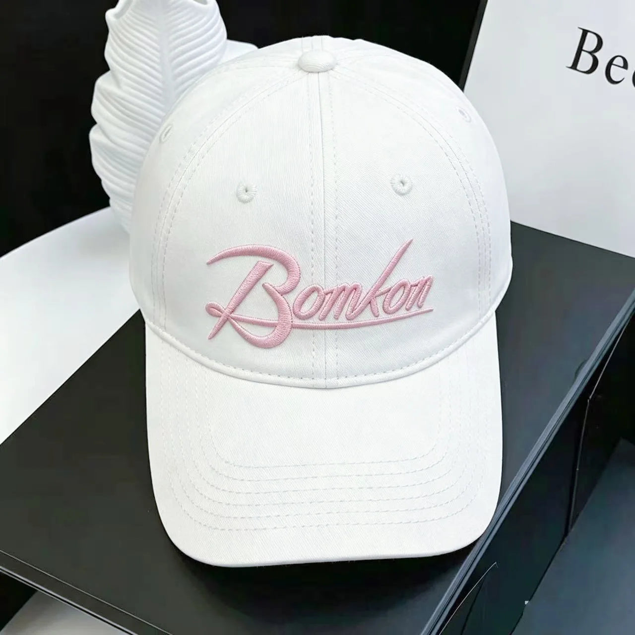 Unisex Washed Denim Baseball Caps Letter Embroidery Kpop Cotton Cap For Women Men