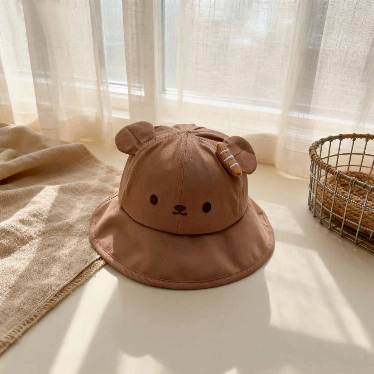 Newborn Baby Kids Cartoon Bucket Hat 50cm 1-3 Years Boys Girls