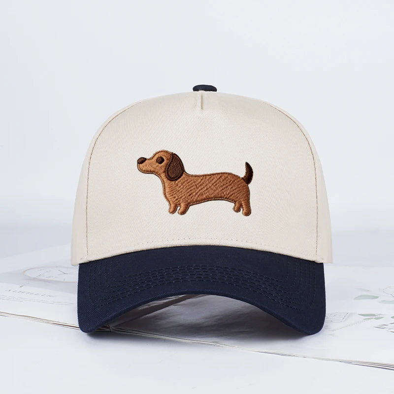 Cute Dachshund Embroidered Baseball Cap
