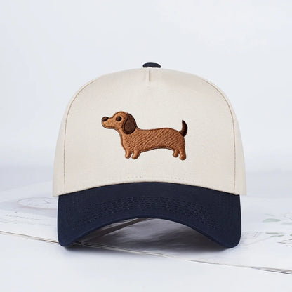 Cute Dachshund Embroidered Baseball Cap