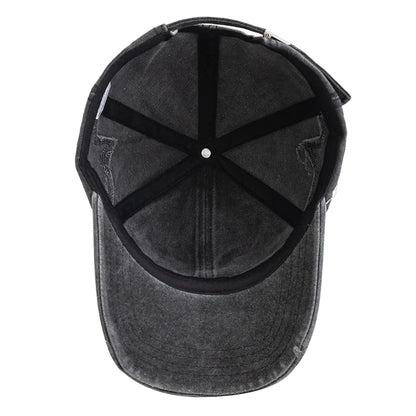 New Women's Five Pointed Star Design Washed Cotton Baseball Cap