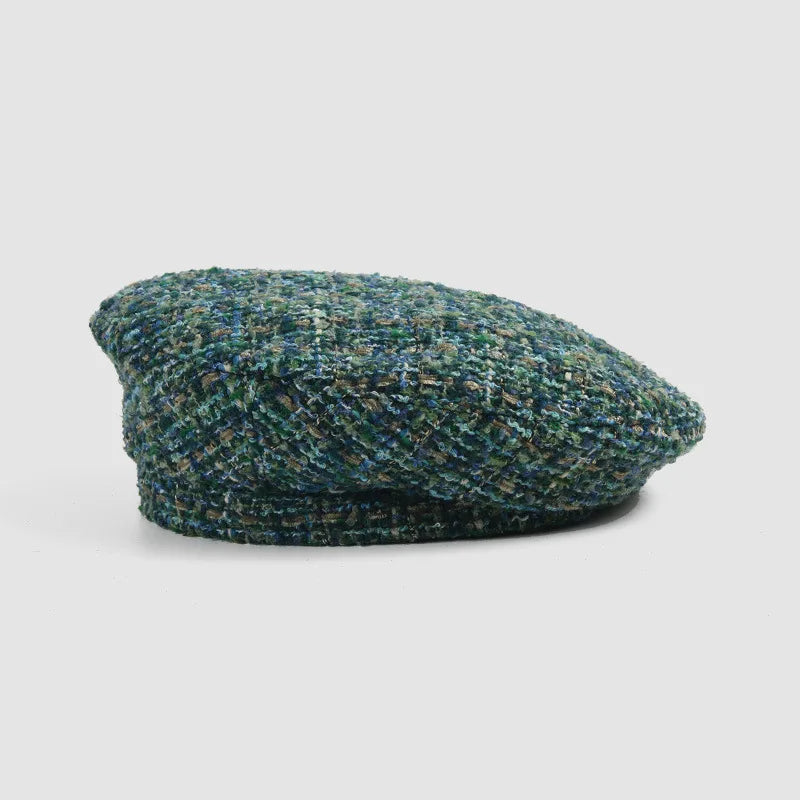 Red Beret Women Autumn Winter New British Retro Tweed Berets French