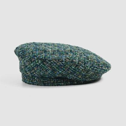 Red Beret Women Autumn Winter New British Retro Tweed Berets French