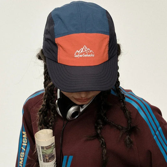Mountain Peak Letter Embroidered Quick Dry Waterproof Snapback Hat