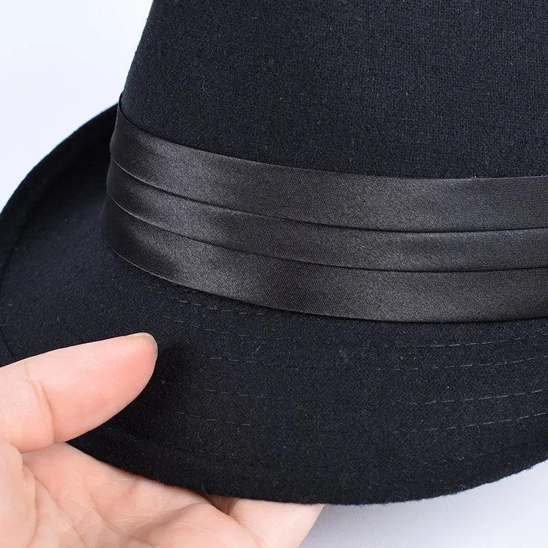 Classic Fedora Men's Hats 2026 Casual Short Sleeve Trilby Top Hat