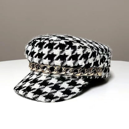 Retro Fashion British Wind Octagonal Hat Female
