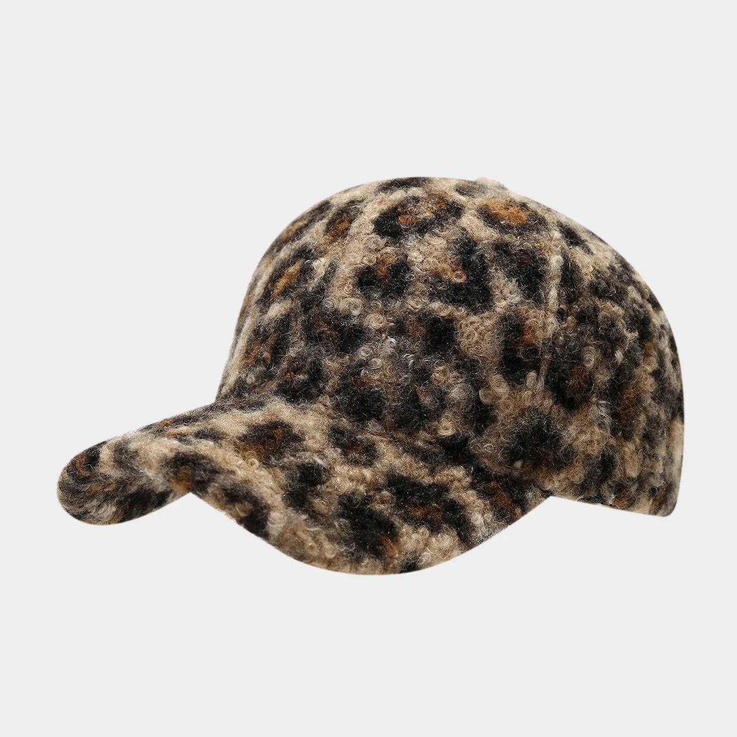 Autumn And Winter New Hat Ladies Leopard Print Hard Top Baseball Cap