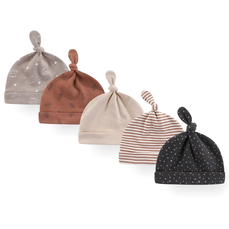 New Born Baby Boy Hats 3/5 Pieces Cotton Baby Girls Hats