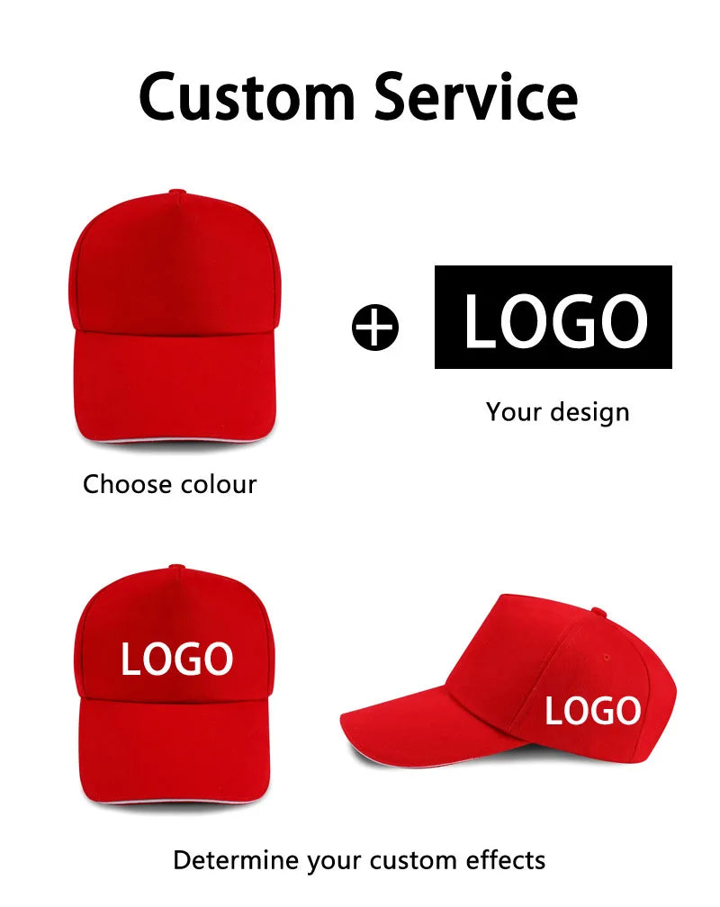 Customized Logo Printed Men Baseball Cap Casual Cap Wheat Ear Solid Color Snap Cap Sports Cap