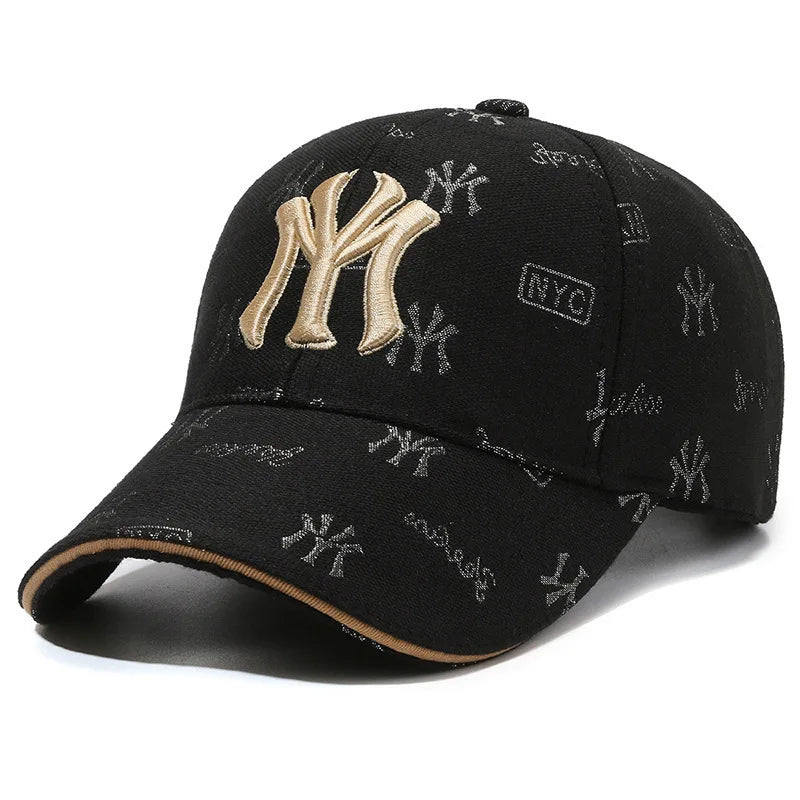 Unisex MY Letter Embroidery Baseball Caps Spring and Autumn