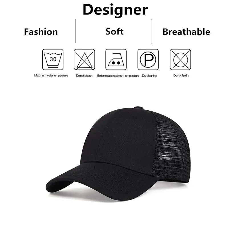 Unisex 8 Lines On The Brim Of The Hat Baseball Net Caps