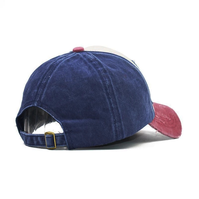 Unisex Washed Cotton Cap Letter Embroidery Baseball Cap For Men Women
