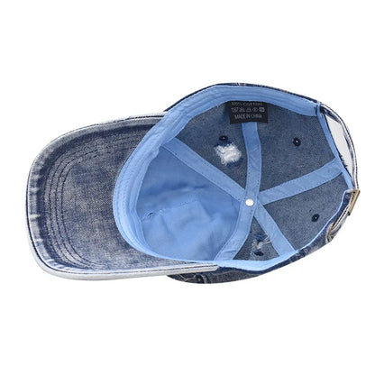 Denim Baseball Cap For Men Women Spring Summer Hats