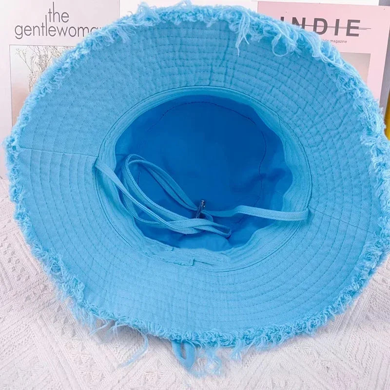 Unisex Bucket Hat, Versatile Women's Sun Protect Beach Cap