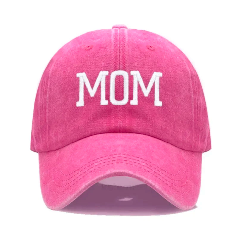 DAD MOM Embroidery Pure Cotton Baseball Cap Fashion Sport Golf Caps Sun Hat