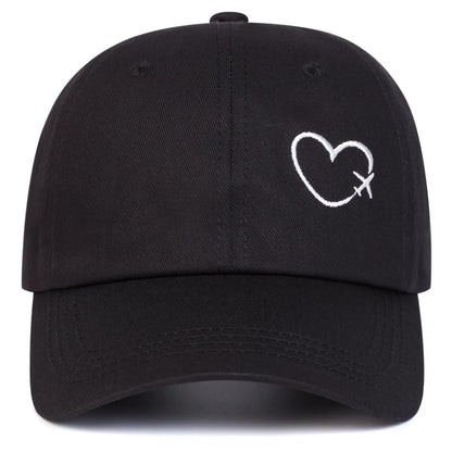 Unisex Love Flight Embroidery Baseball Caps Spring Autumn