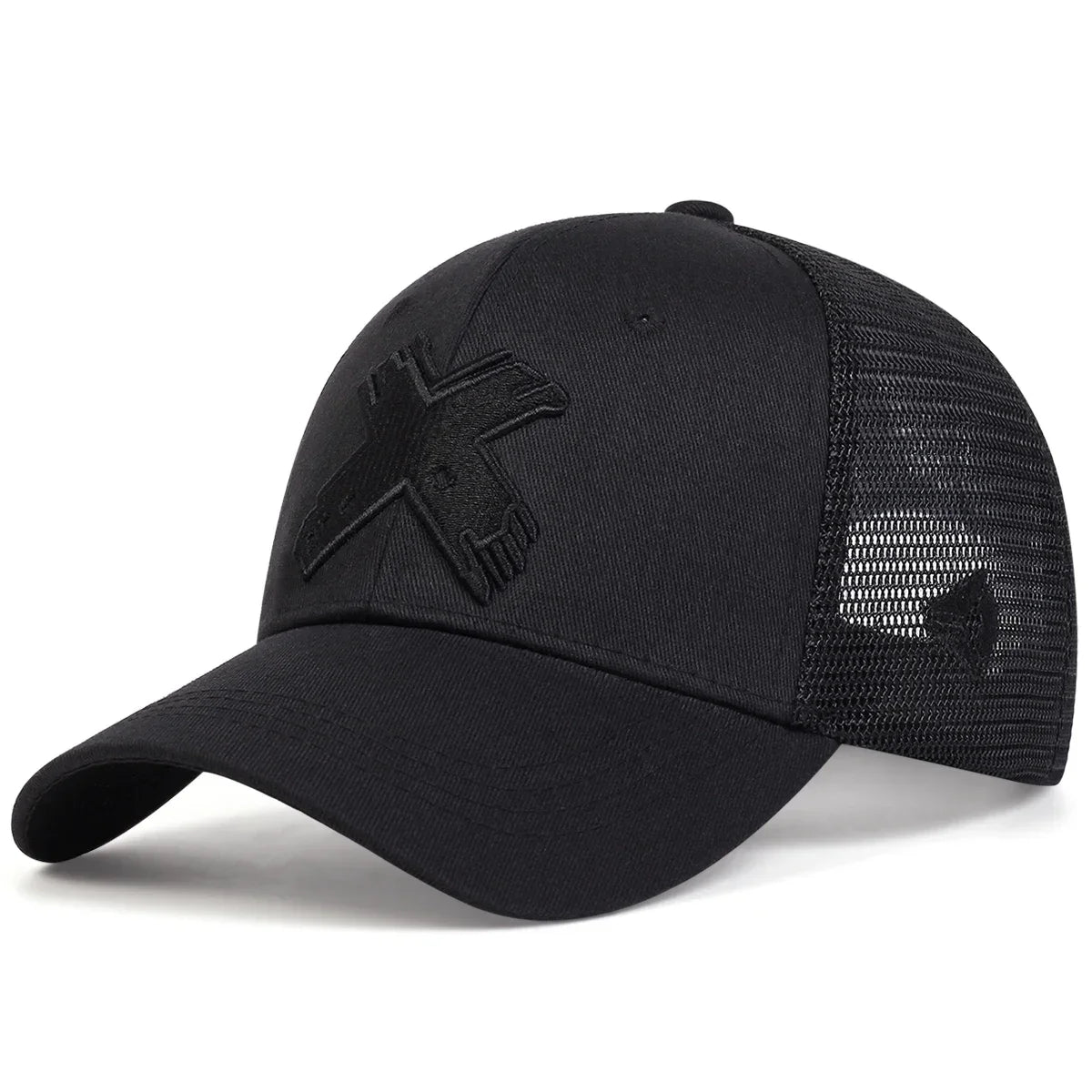 Unisex X Letter Embroidery Baseball Net Caps Spring Summer