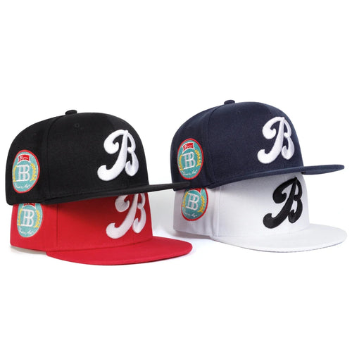 Unisex B Letter Embroidery Hip-hop Hats Spring Autumn Outdoor Snapback Cap